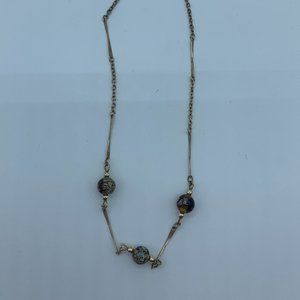 Custom Jewelry Brown Stone Necklace with Flower Design